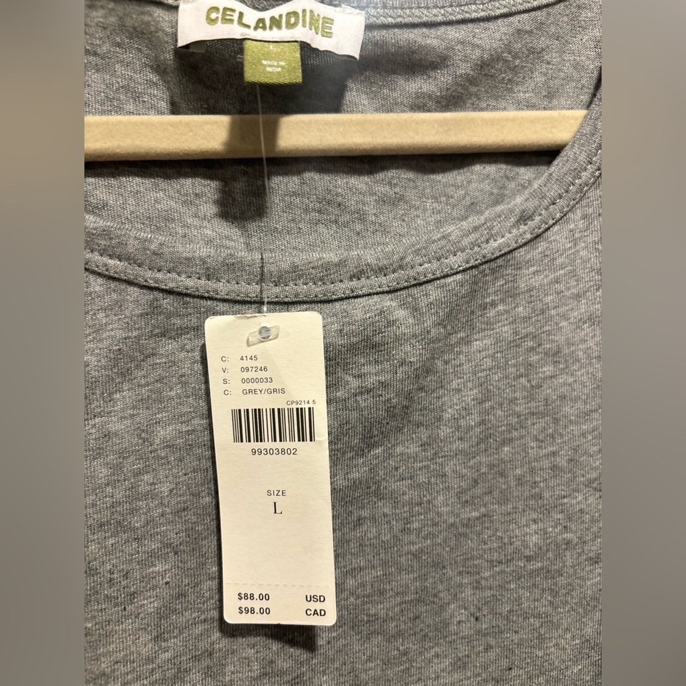 Gray Ruffle Mini T-shirt Dress - Picture 7 of 10